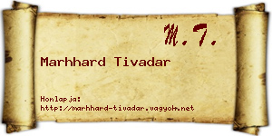 Marhhard Tivadar névjegykártya